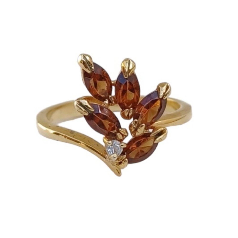 Topaz/Brown Stone Gold Ring (VTG)